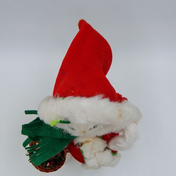 Annalee Snow Woman Basket Pinecones Holly Christmas 10" Decoration Holiday Decor - Picture 6 of 11